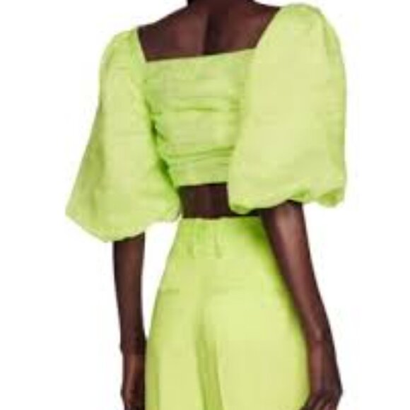 NWT: Sandro Blonville Balloon Sleeve Crop Top Size Large - Picture 4 of 11